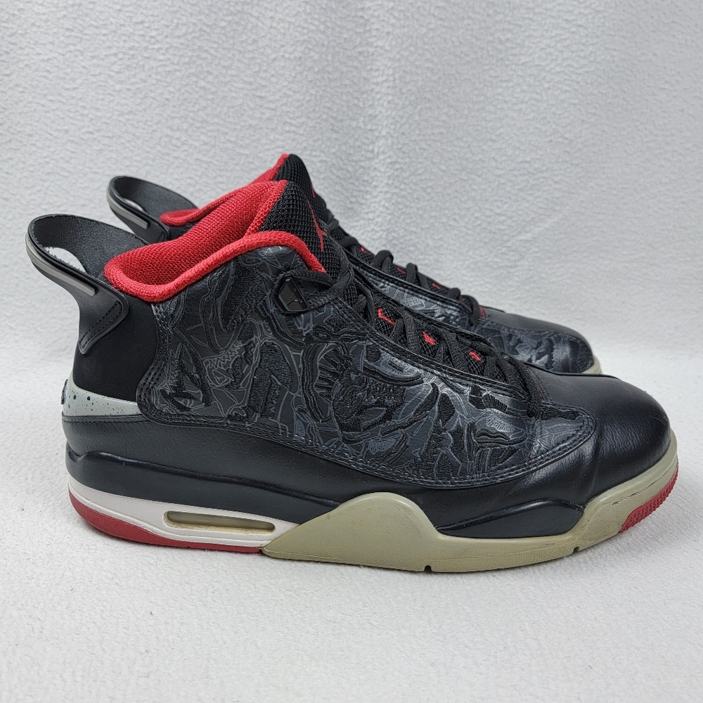 Air Jordan Dub Zero Black Cement Bred Sneakers Men's Shoes Size 12 Black Red